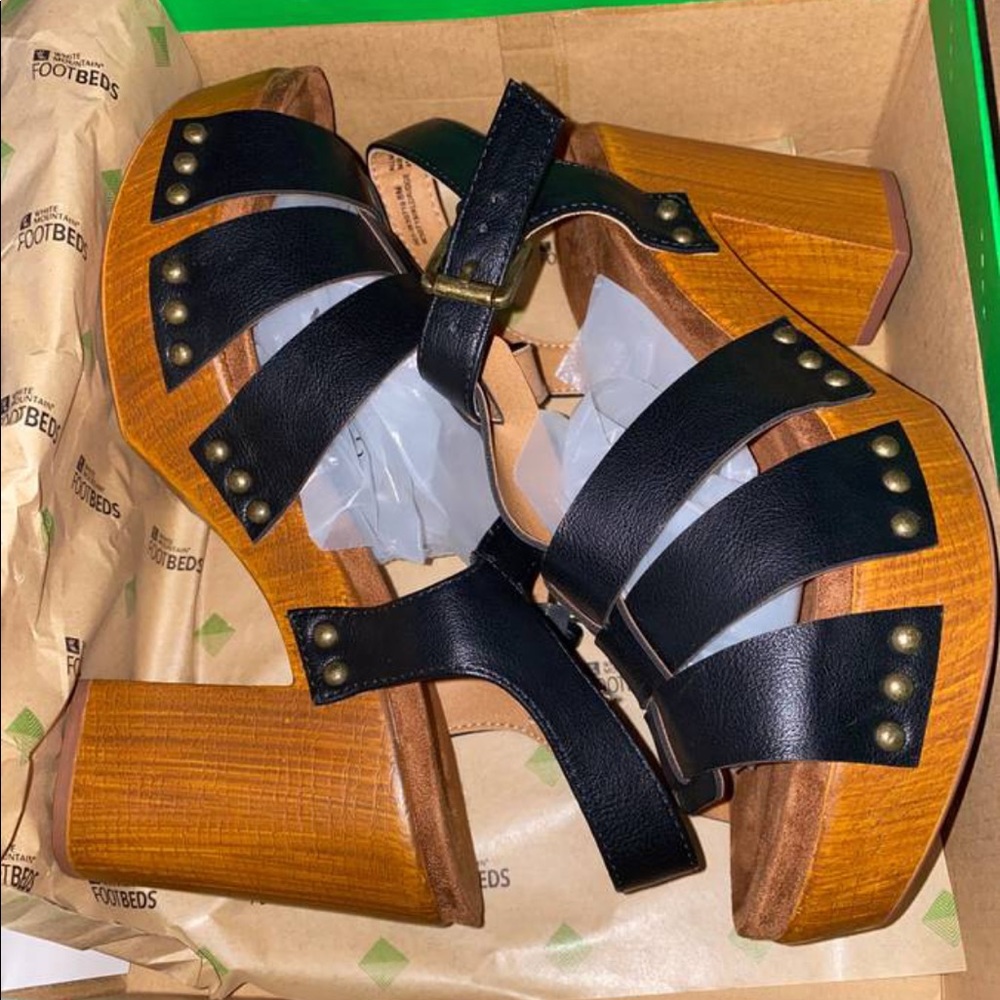 black/smooth Aldridge high heels